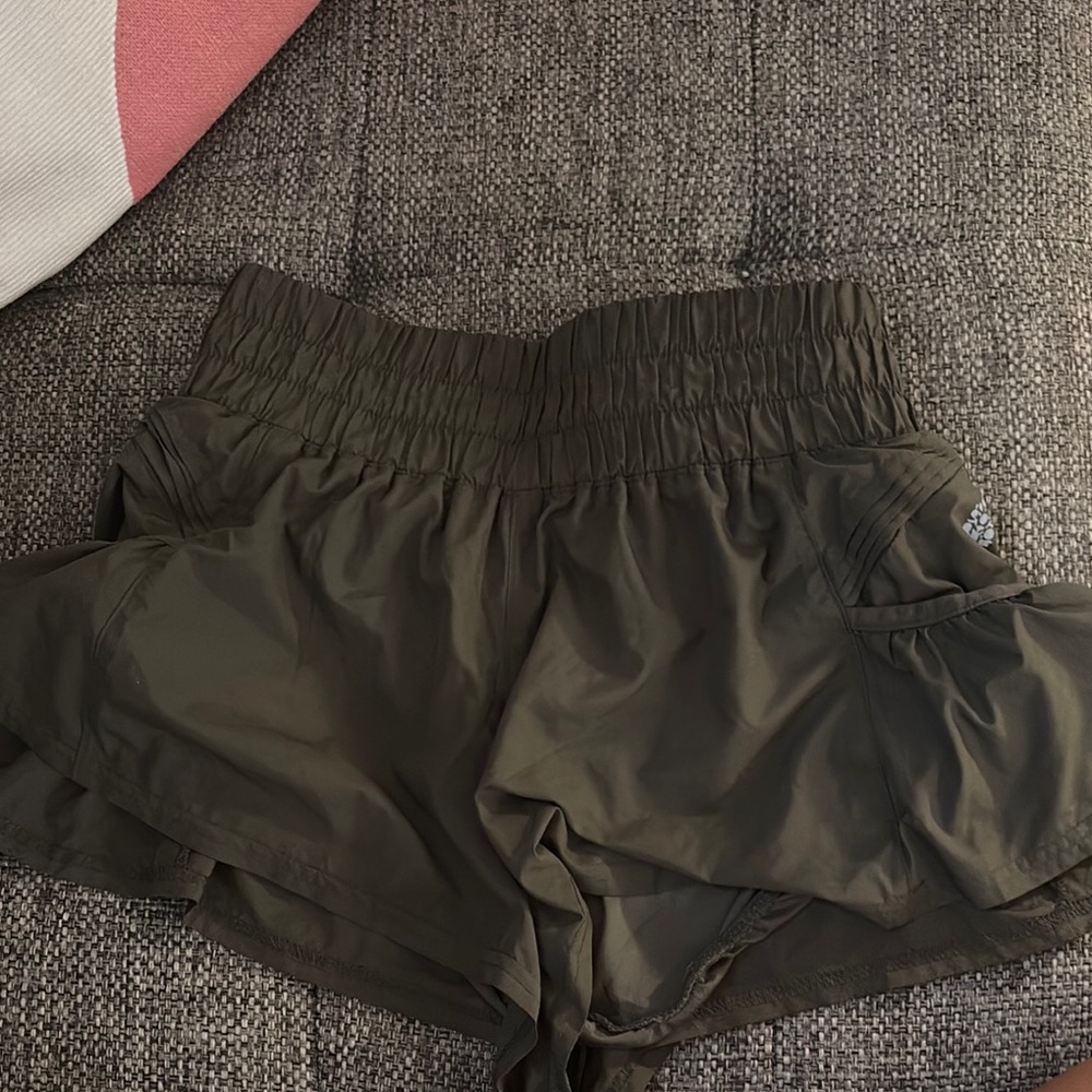 free people get your flirt on shorts, army green, size xs